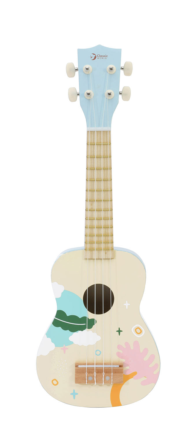 Đồ Chơi Âm Nhạc Đàn Ukulele Gỗ Cho Bé Iris (Màu Xanh) | Classic World