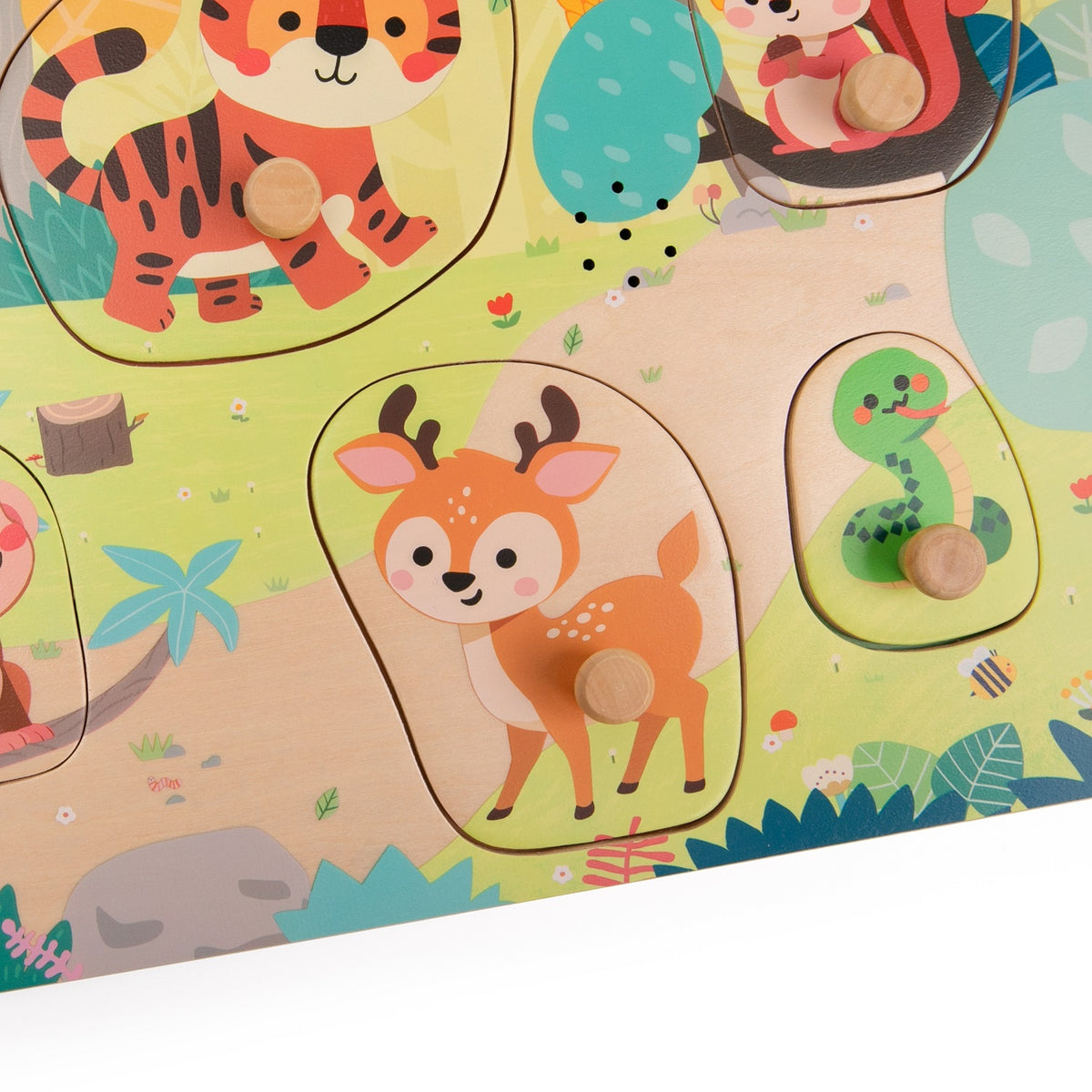 Đồ Chơi Bảng Ghép Hình Âm Thanh Động Vật Hoang Dã Jungle Animal Sound Puzzle | Classic World