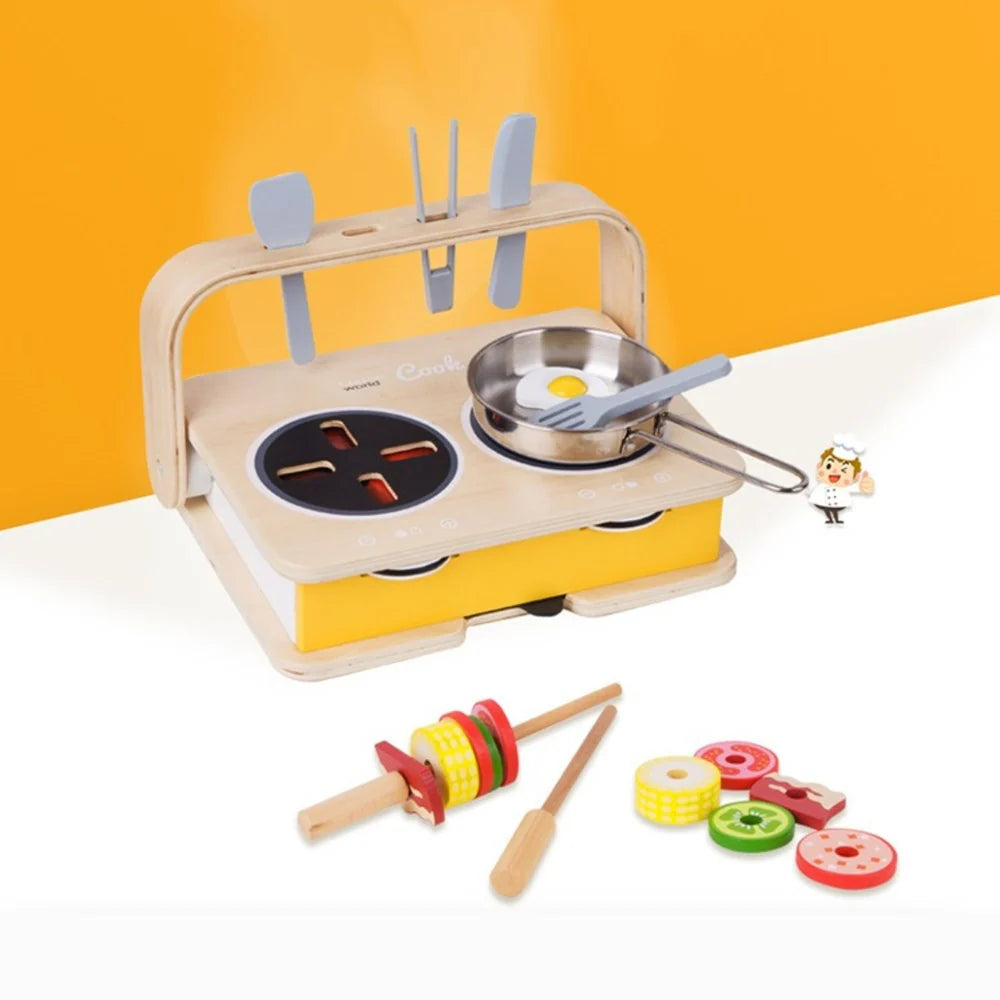 Classic World 2-in-1 Kitchen Playset with 23 Pieces for Kids