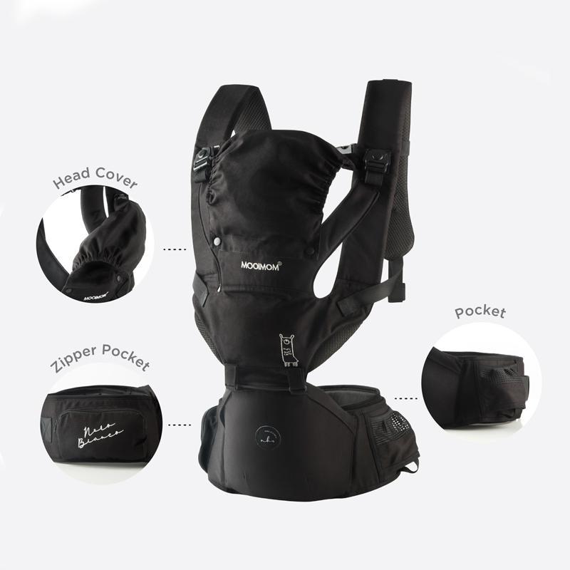 Địu Ngồi Em Bé Cao Cấp Nero Bianco X MOOIMOM