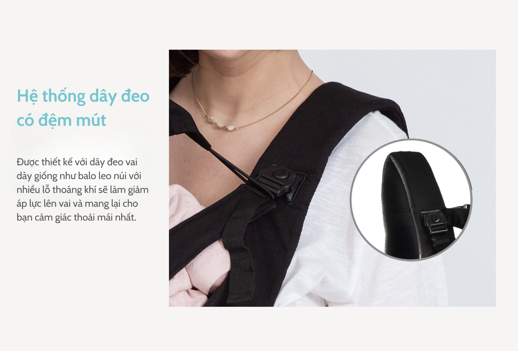 Địu Ngồi Em Bé Cao Cấp Nero Bianco X MOOIMOM