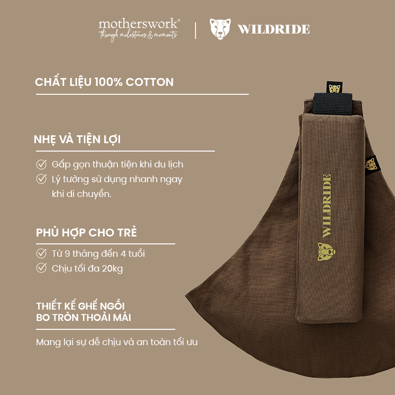 Địu Hông Cao Cấp Wildride Todder Carrier