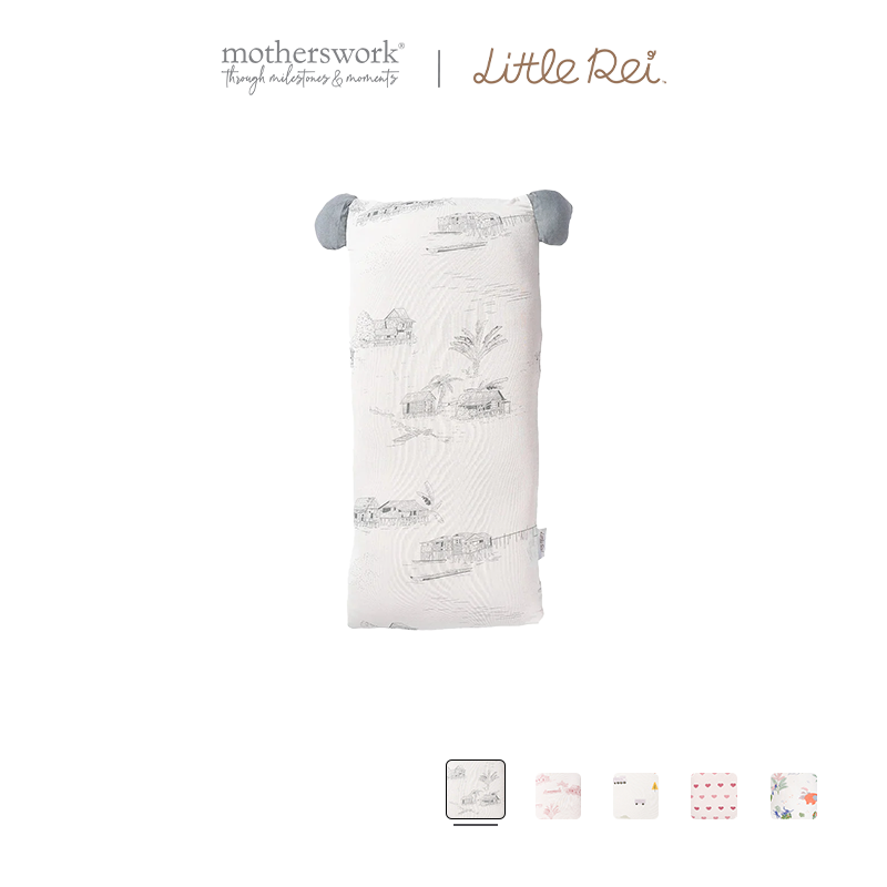 Little Rei Bamboo Fiber Bolster Pillow, Various Soft Sizes for Babies