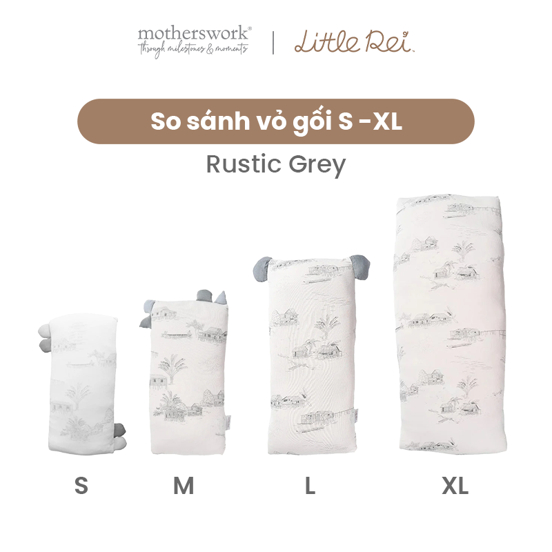 Gối Ôm Vải Sợi Tre  Little Rei, Nhiều Size Mềm Mại Cho Bé