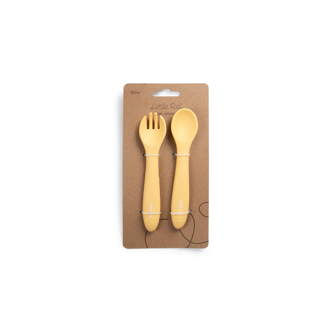 Silicone Fork and Spoon Set for Toddlers