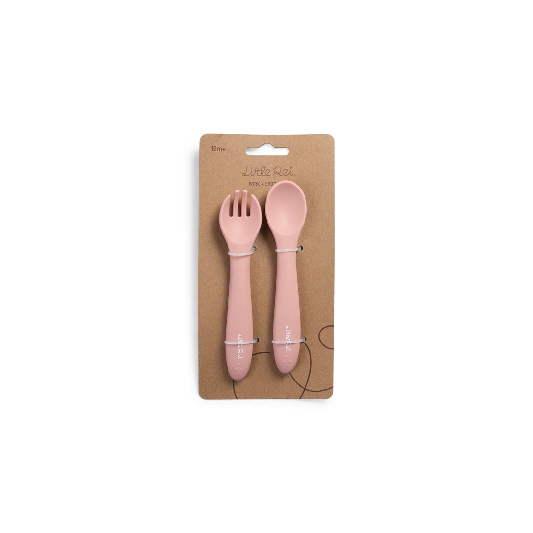 Silicone Fork and Spoon Set for Toddlers
