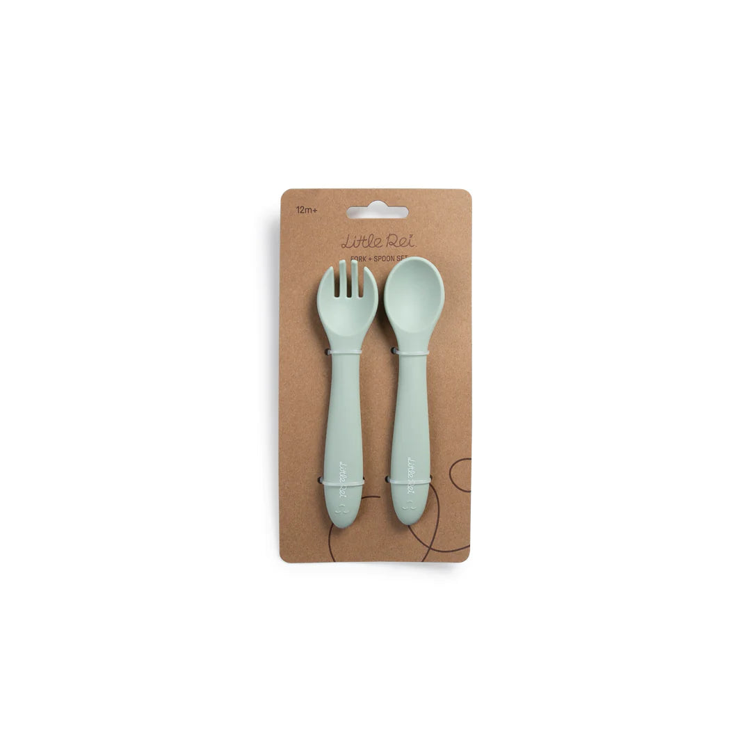 Silicone Fork and Spoon Set for Toddlers