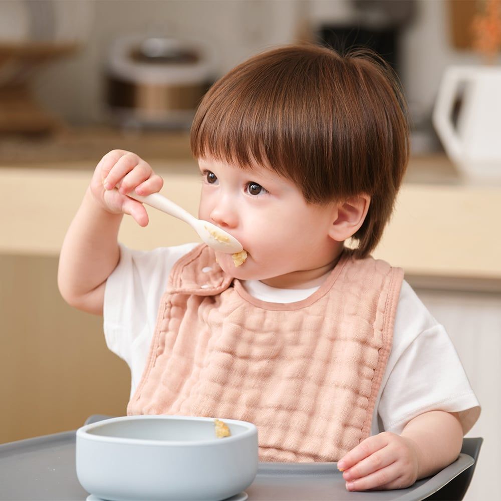 L'ANGE Square Bib - 9-Layer Cotton Fabric, Super Absorbent - Soft & Safe for Baby (Set of 2)