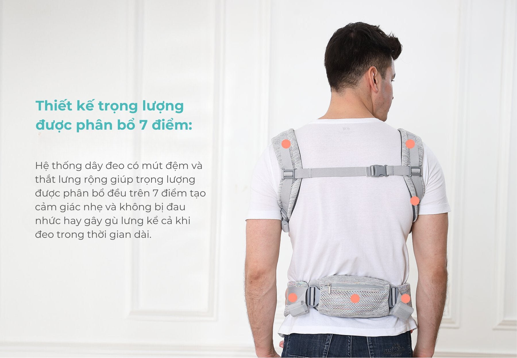 MOOIMOM PREMIUM AIRYKNIT Baby Carrier – Breathable & Comfortable for Ages 0-36 Months – Black