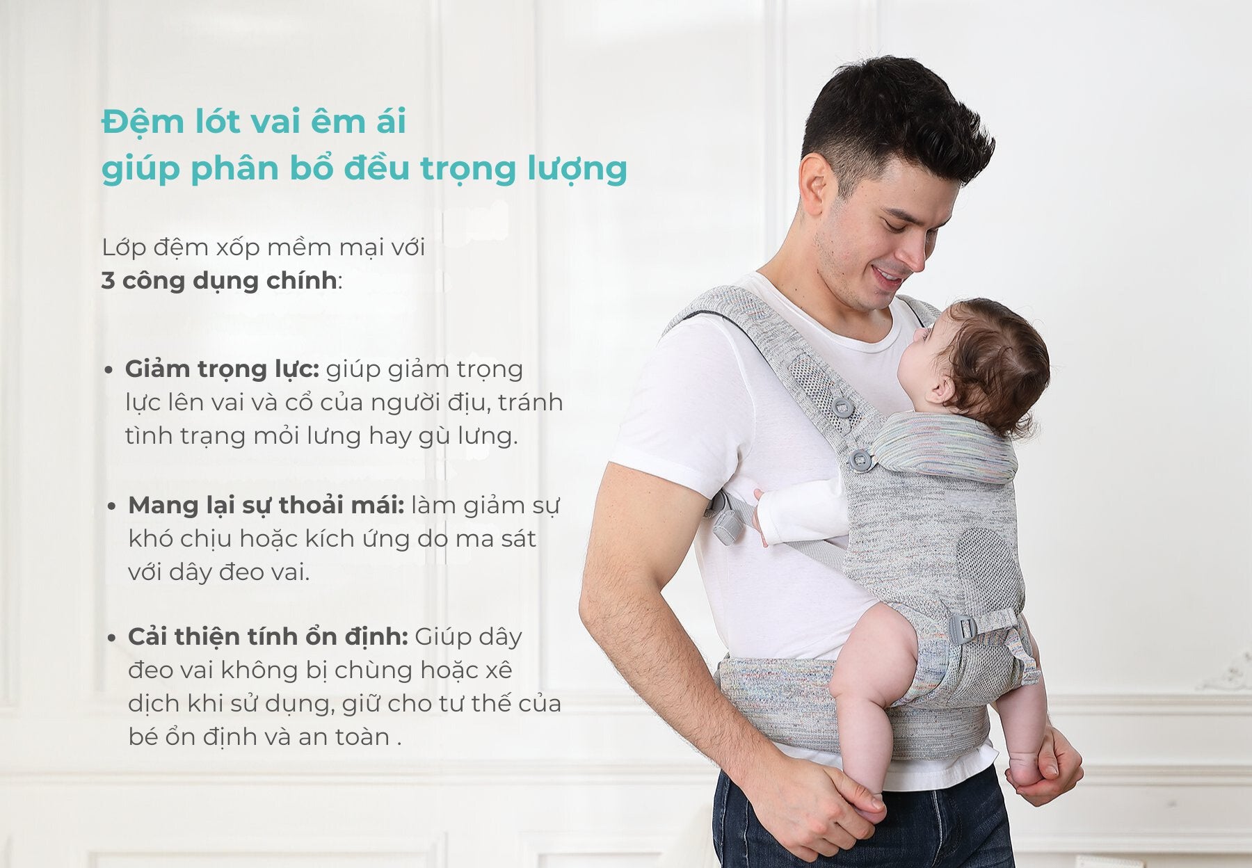 MOOIMOM PREMIUM AIRYKNIT Baby Carrier – Breathable & Comfortable for Ages 0-36 Months – Black