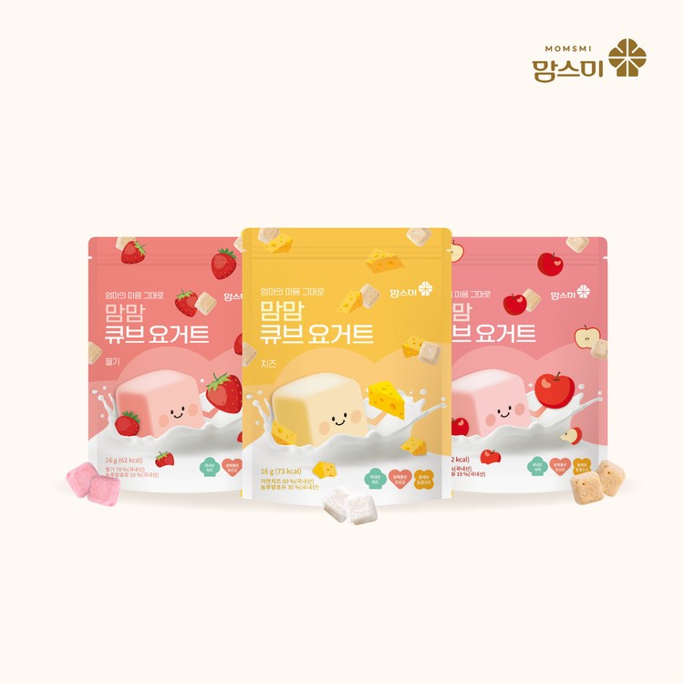 MOMSMI Freeze-Dried Yogurt - Assorted Flavors 16G – Delicious, Convenient Snack for Your Little One