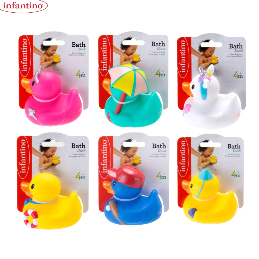 Vịt Đồ Chơi Nhà Tắm INFANTINO Màu Vàng - Đồ Chơi An Toàn Cho Bé