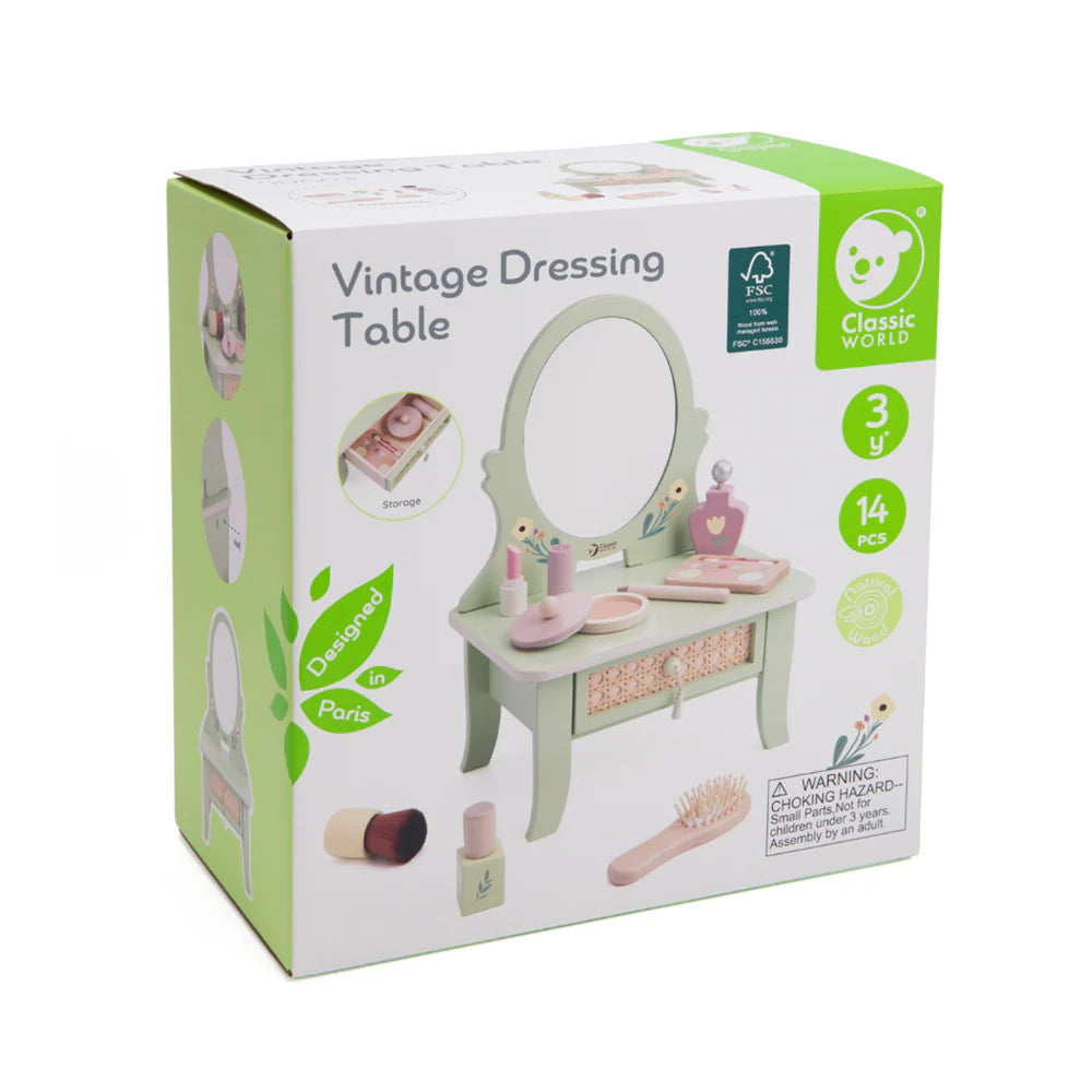 Đồ Chơi Bàn Trang Điểm Cổ Điển Bằng Gỗ Cho Bé Classic World - Vintage Dresser