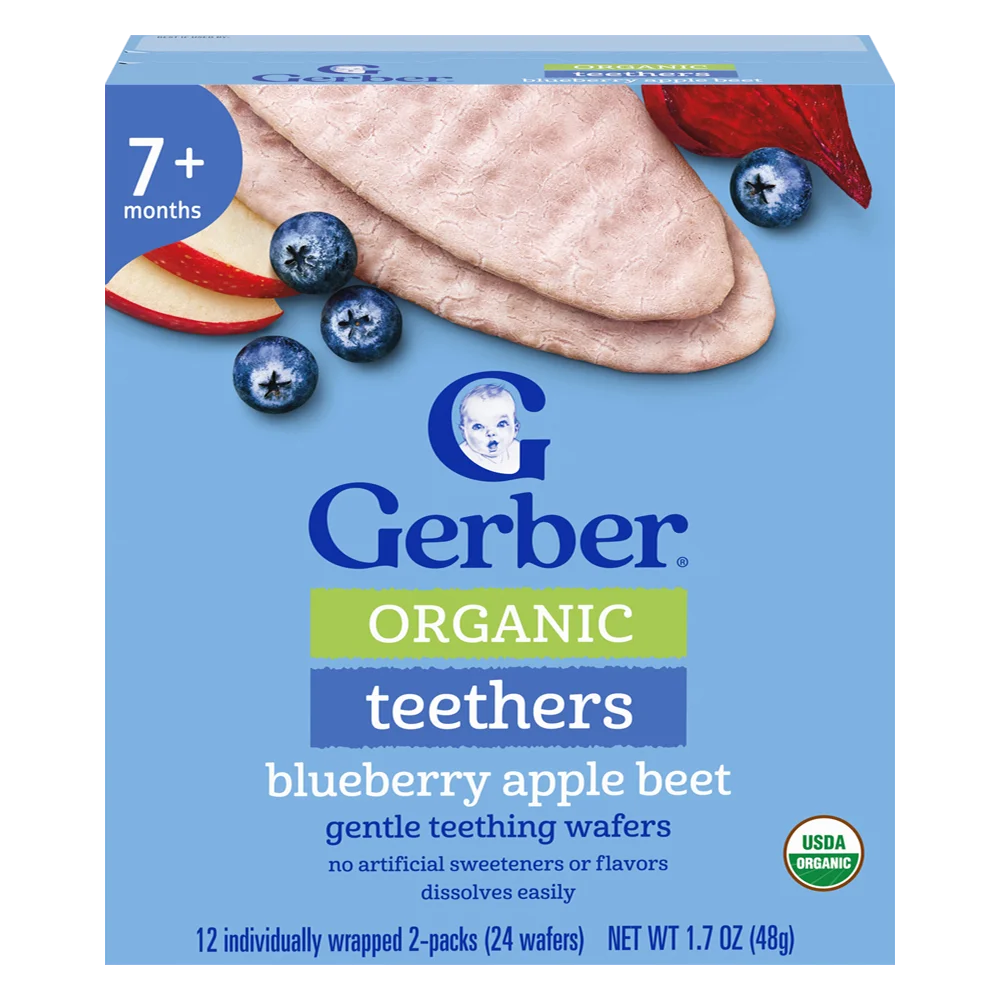 Gerber Organic Blueberry Apple Beetroot Rice Crackers