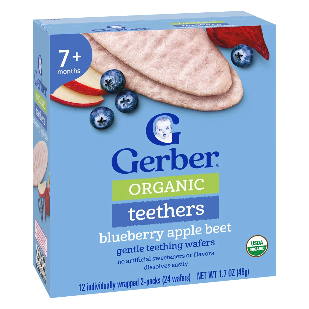 Gerber Organic Blueberry Apple Beetroot Rice Crackers