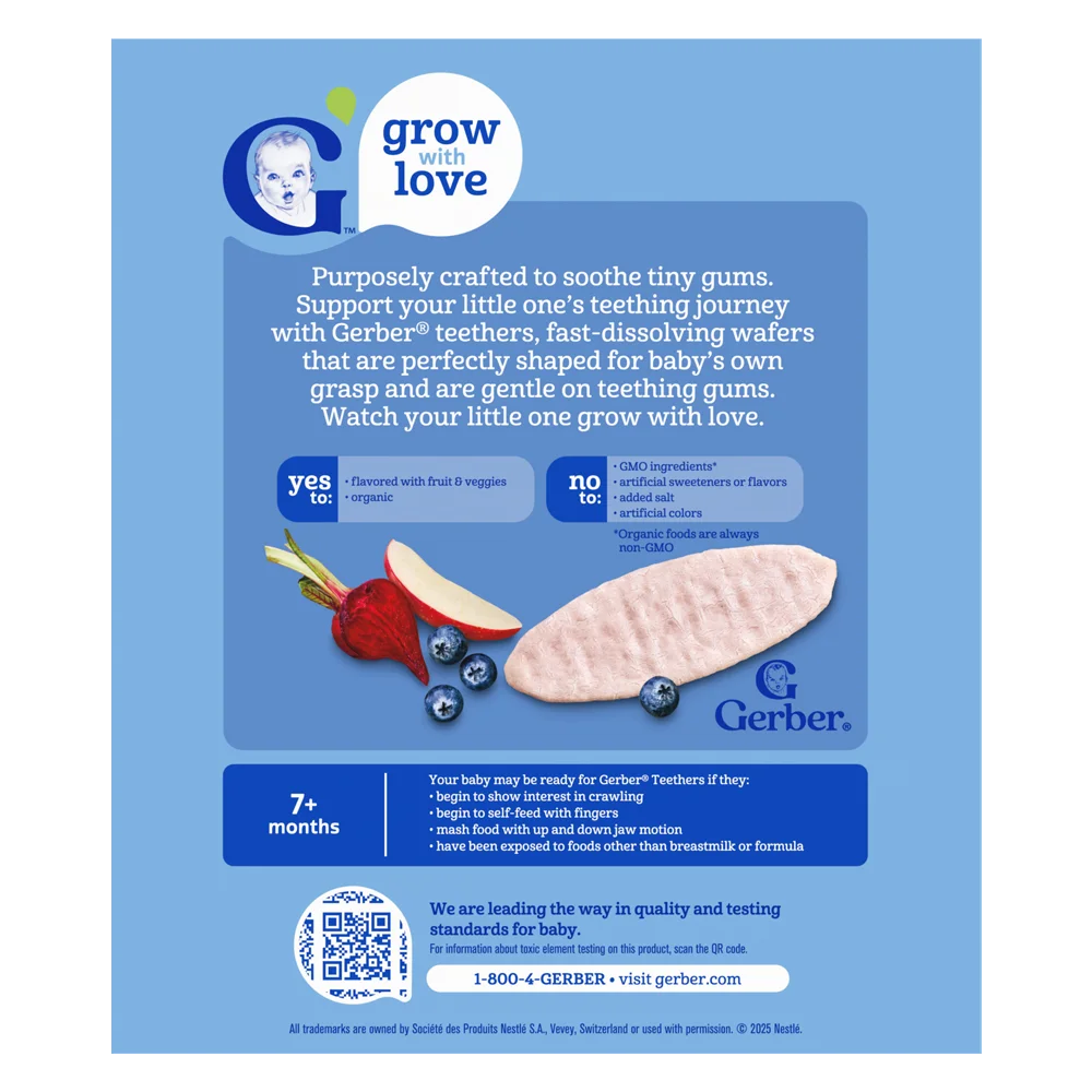 Gerber Organic Blueberry Apple Beetroot Rice Crackers