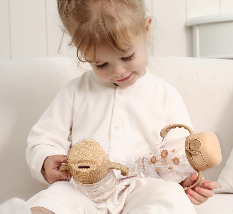 MUG BÌNH TẬP UỐNG NƯỚC LÚA MÌ WHEAT STRAW CHO BÉ (350ML)