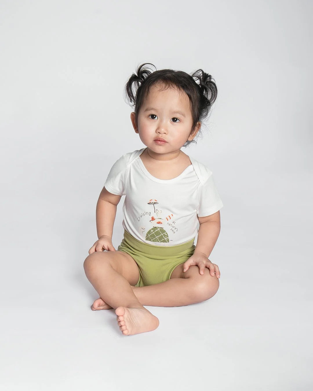 Quần Bloomers Vải Tăm Rib Bloomers Cho Bé Từ 6-9M Màu Xanh Bơ | NINUNAPZ