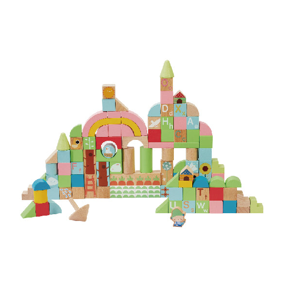 Đồ Chơi Gỗ Classic World - Bộ Xếp Hình Khối Khu Vườn Cầu Vồng Rainbow Garden