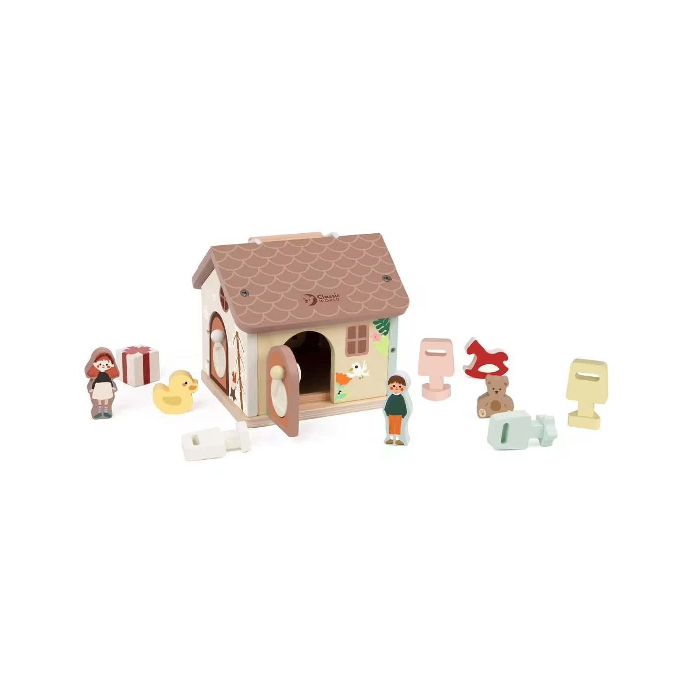 Classic World Wooden House With Locks 