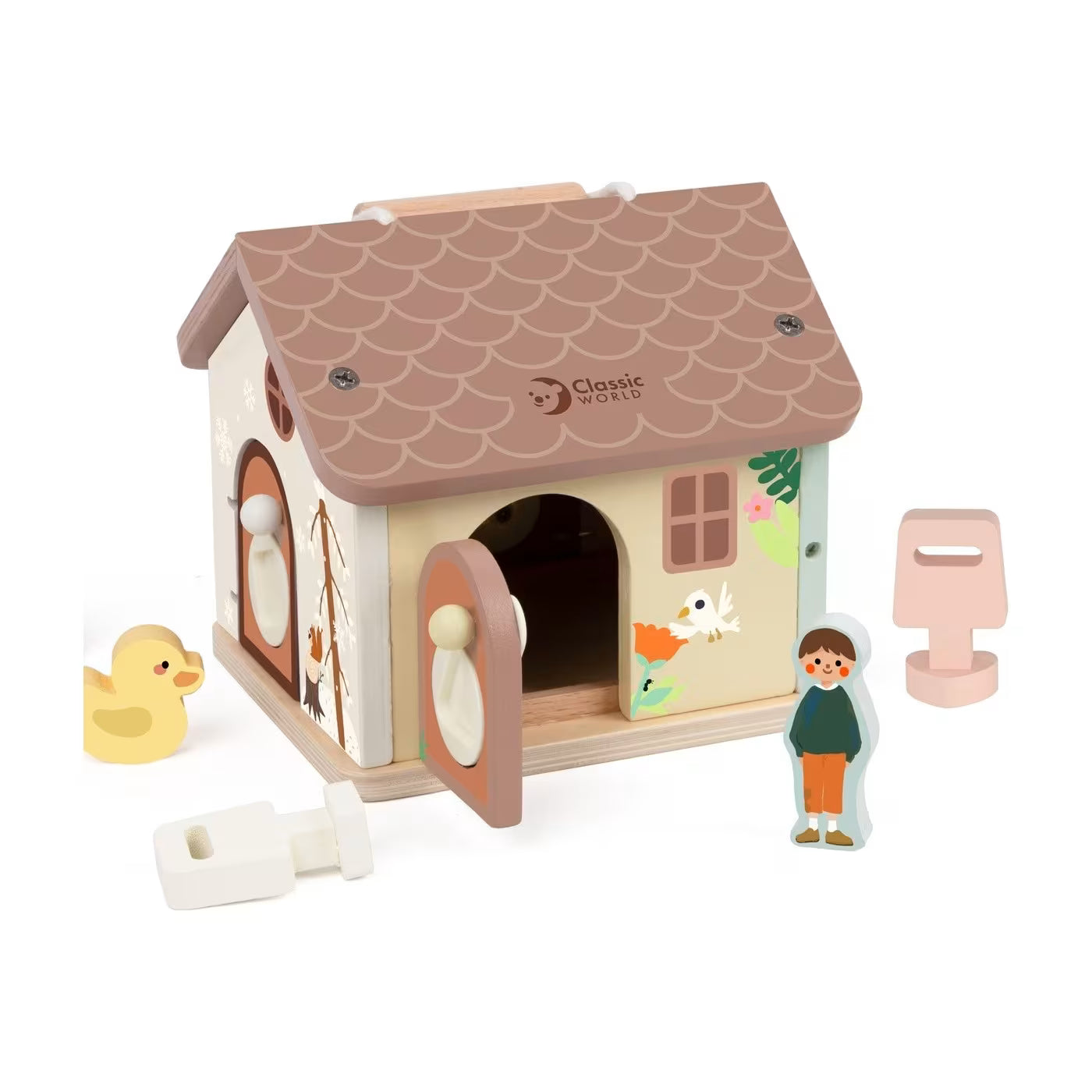 Classic World Wooden House With Locks 