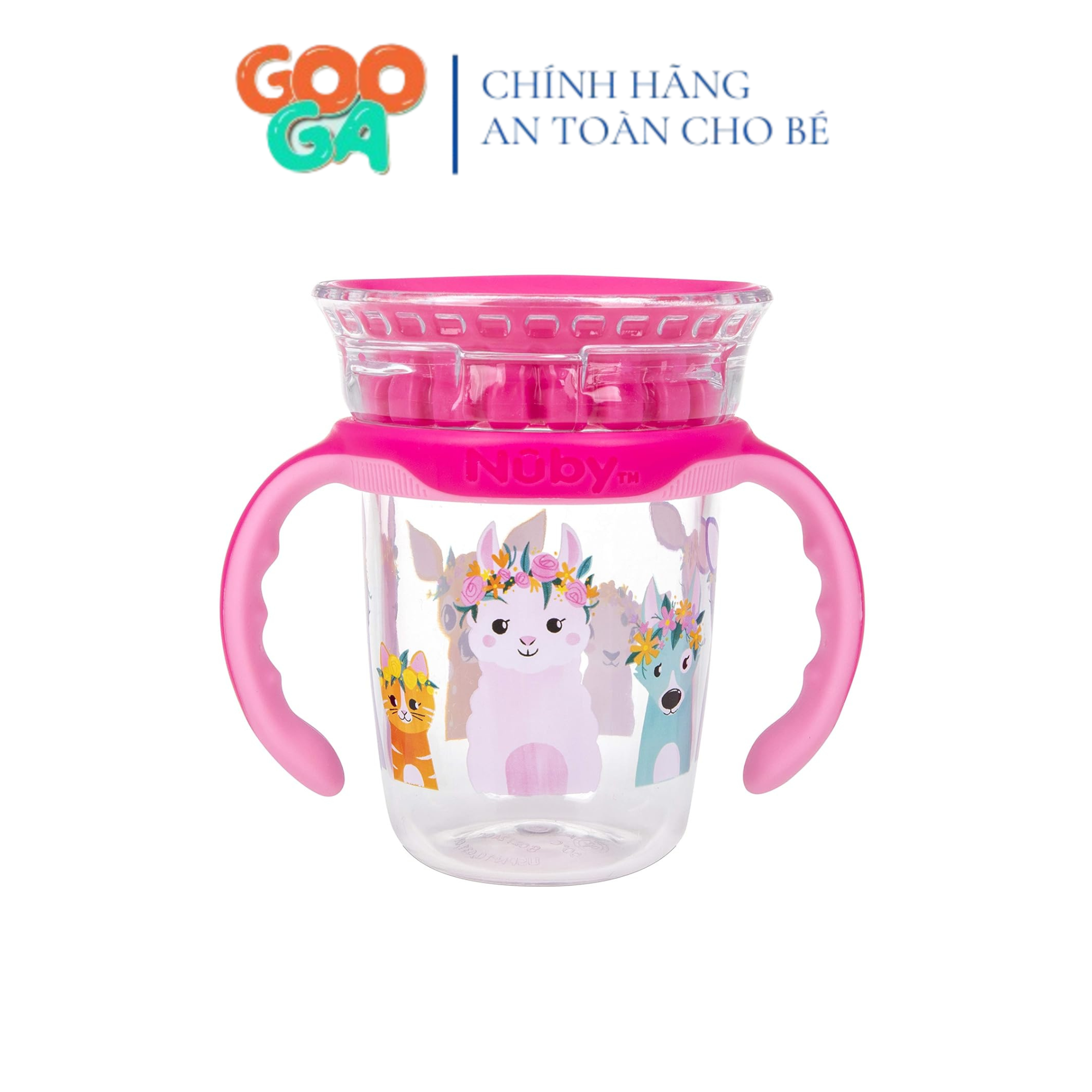 Nuby Cốc tập uống 360 độ bằng nhựa Tritan cho bé dung tích 240ml