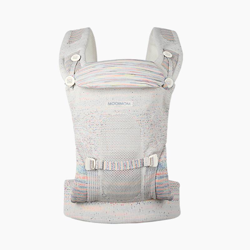 MOOIMOM Premium Airyknit Baby Carrier - Grey | Breathable, Full Support 0-36 Months