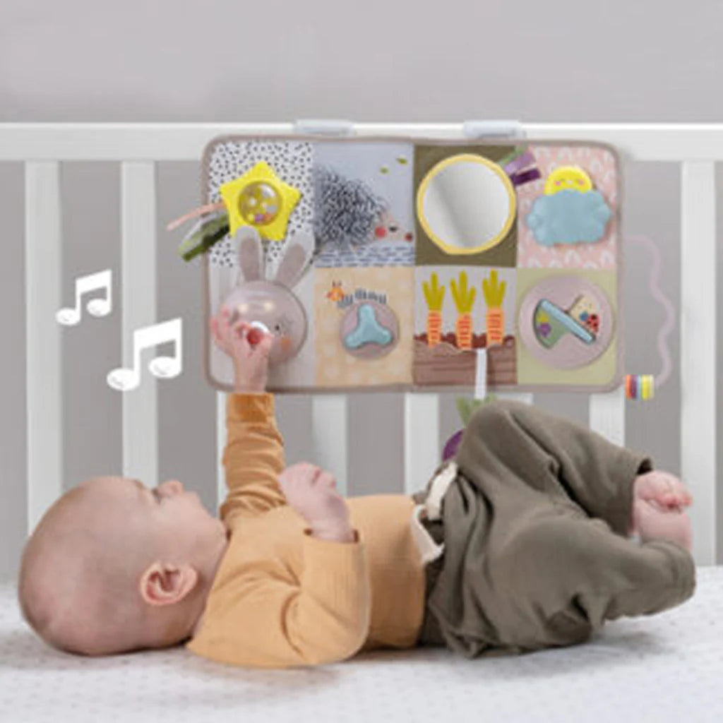 Motor toy board develops skills with music