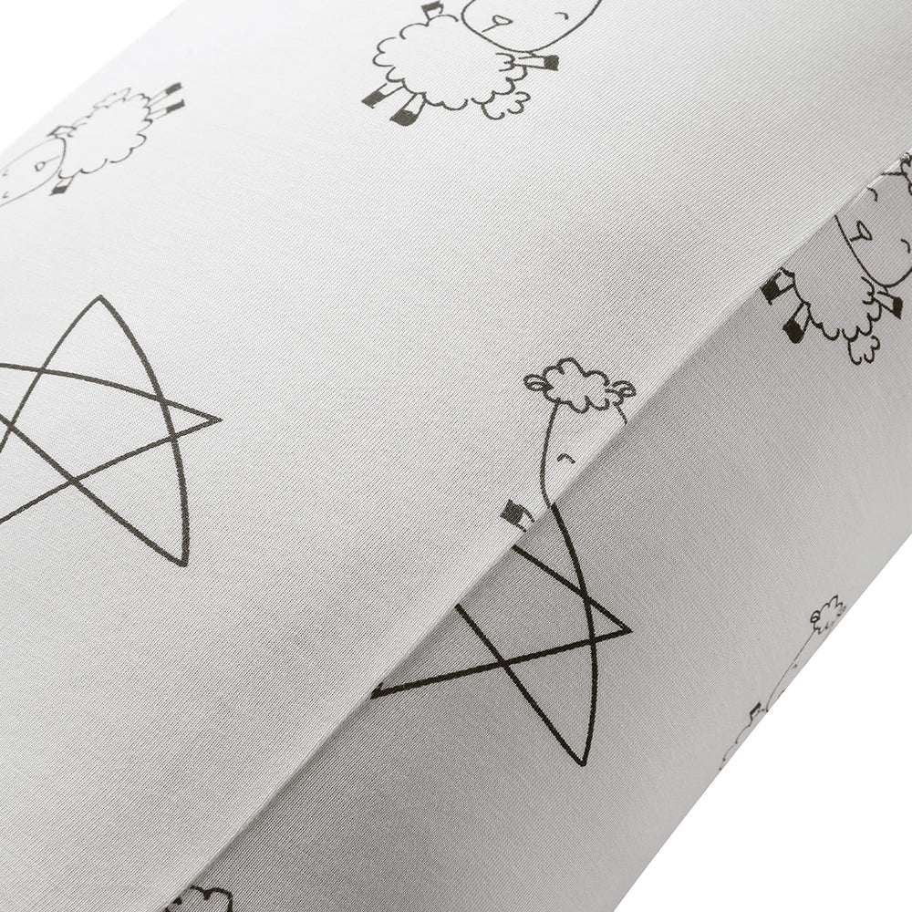 Gối Ôm Sợi Tre Hoạ Tiết Ngôi Sao Và Cừu Bed-Time Buddy Cute Big Star And Sheepz Màu Trắng Nhiều Size | Baa Baa Sheepz