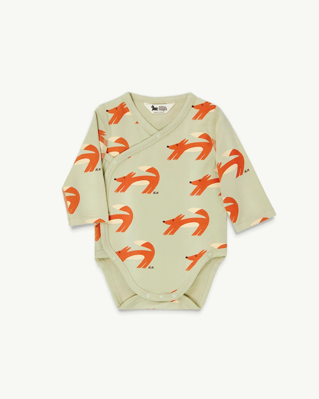 Quần Áo Cho Bé Fox All Over Wrap Body (NB) | NINUNAPZ