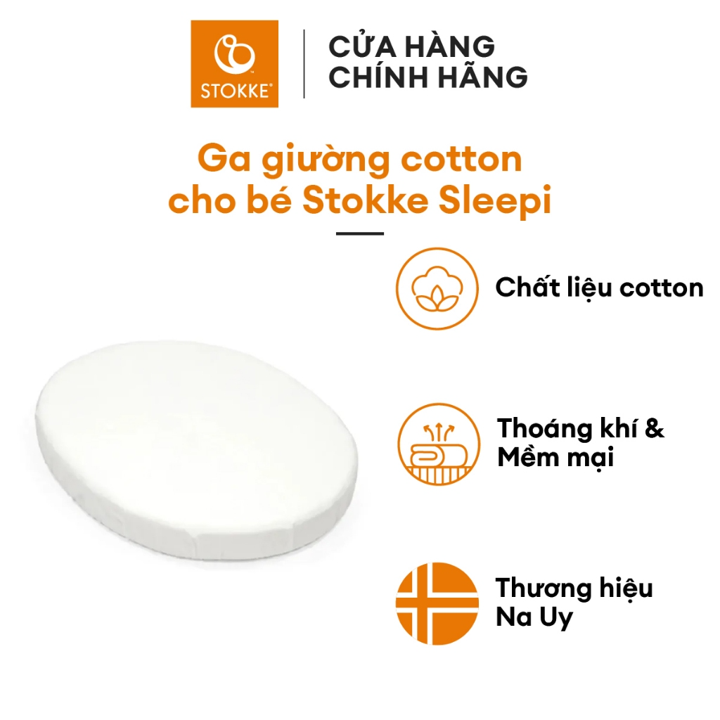 Ga Trải Nệm Cũi Stokke Sleepi V3 Mini - Mềm Mại, Thoáng Khí & An Toàn Cho Bé