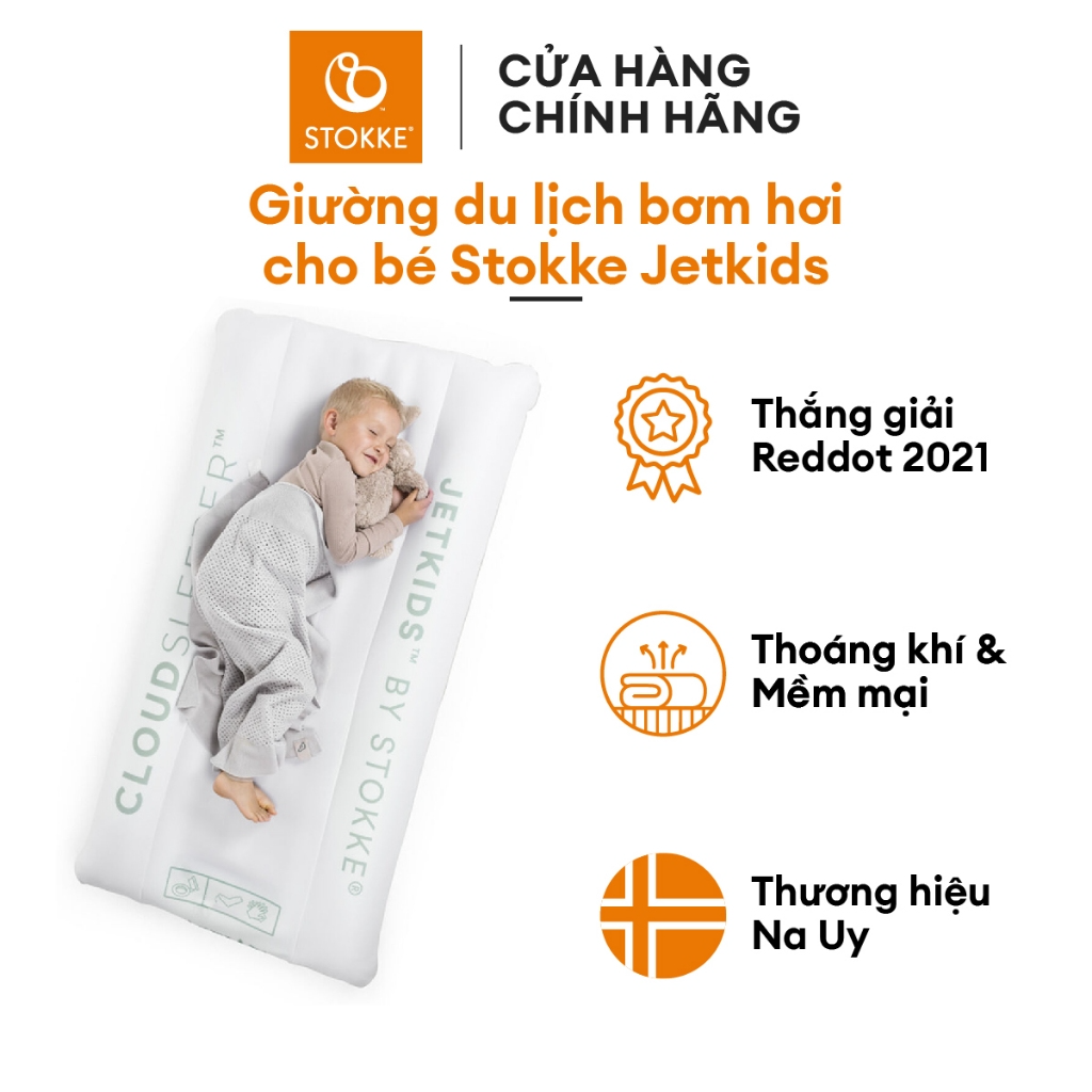 Giường Hơi Du Lịch Stokke JetKids CloudSleeper – Giấc Ngủ Thoải Mái Mọi Lúc Mọi Nơi Cho Bé