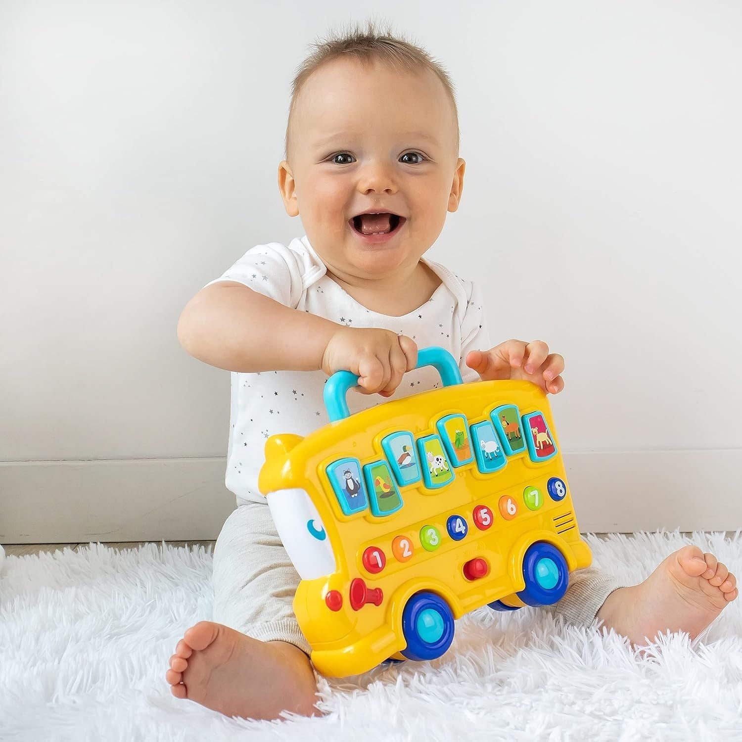 Đồ chơi xe buýt học tập động vật vui vẻ Googoogaga