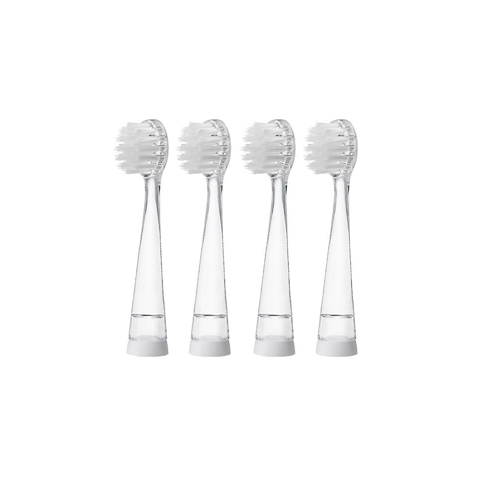 Brush-Baby Bộ 4 Đầu Bàn Chải Thay Thế Tiện Dụng Cho Bàn Chải Điện Sóng Âm WildOnes (0–10 Tuổi)