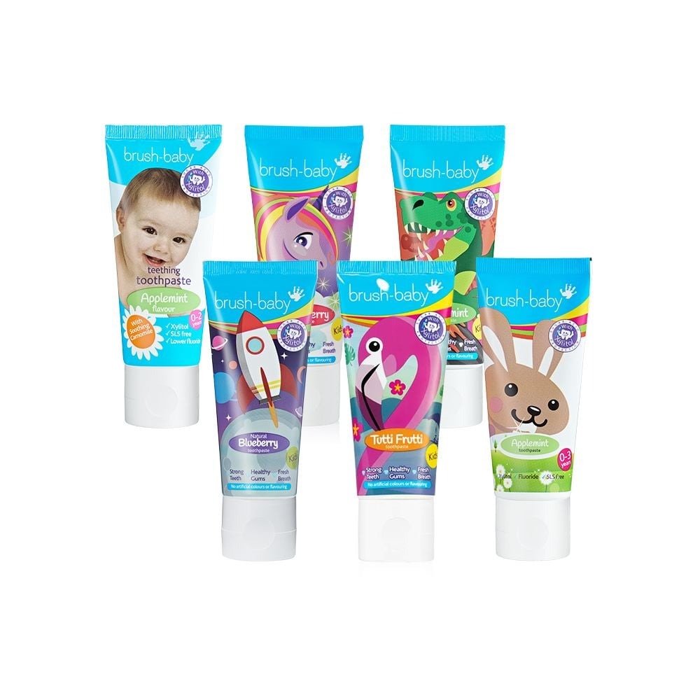 Kem Đánh Răng Trẻ Em Brush Baby Có Fluoride Cho Bé Ở Mọi Độ Tuổi 50ml