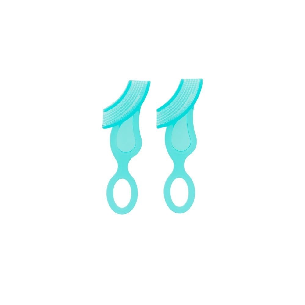 Brush-Baby Bộ 2 Bàn Chải Tập Đánh Răng Và Mát Xa Nướu Silicone Mềm Mại Cho Bé (10–36 Tháng)