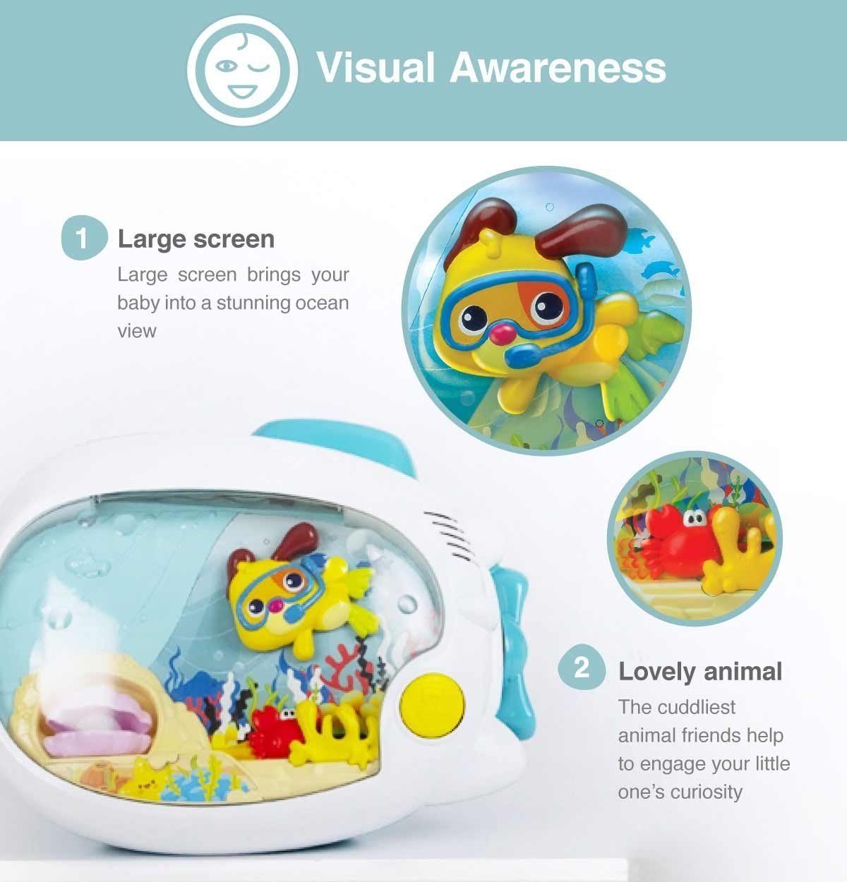 Googoogaga 3 in 1 Quiet Sea Night Light Toy
