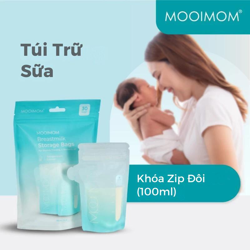 MOOIMOM Túi trữ sữa cảm ứng nhiệt 100ml