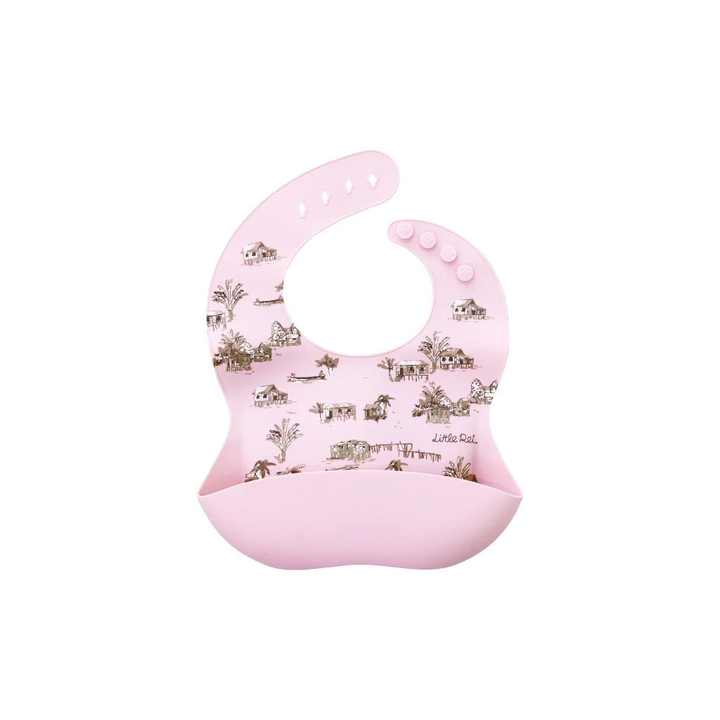 Yếm ăn dặm Silicon Little Rei Rustic