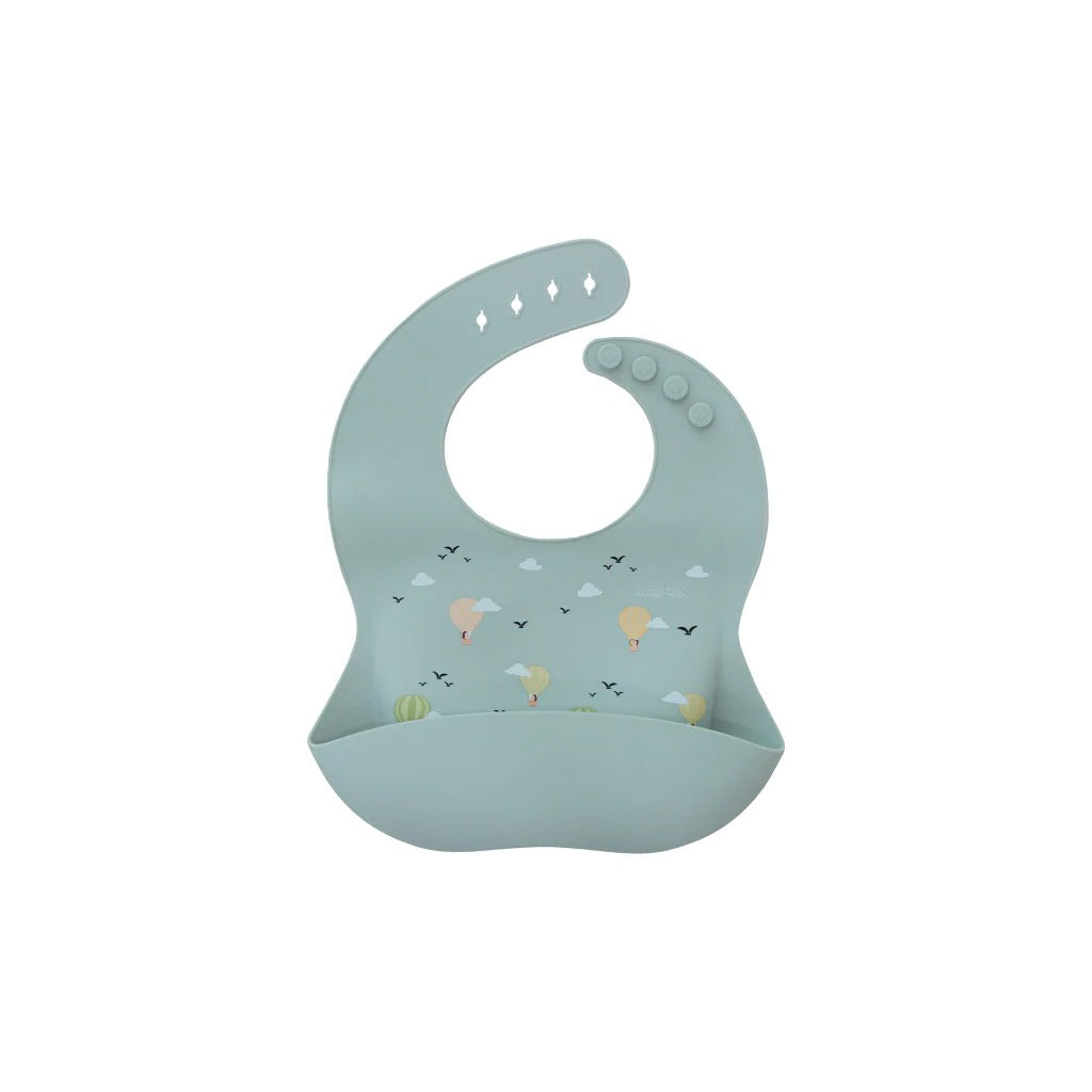 Yếm ăn dặm cao cấp LITTLE REI, chất liệu silicon an toàn, dùng cho bé từ 6 tháng tuổi - Little Rei Bib