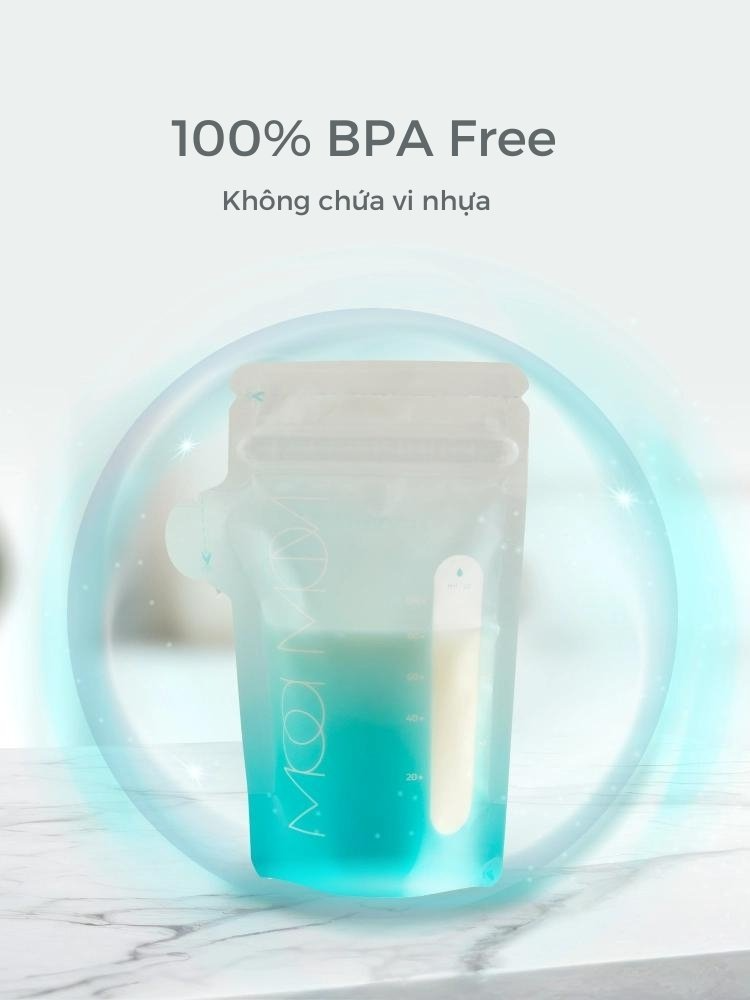 MOOIMOM Túi trữ sữa cảm ứng nhiệt 100ml