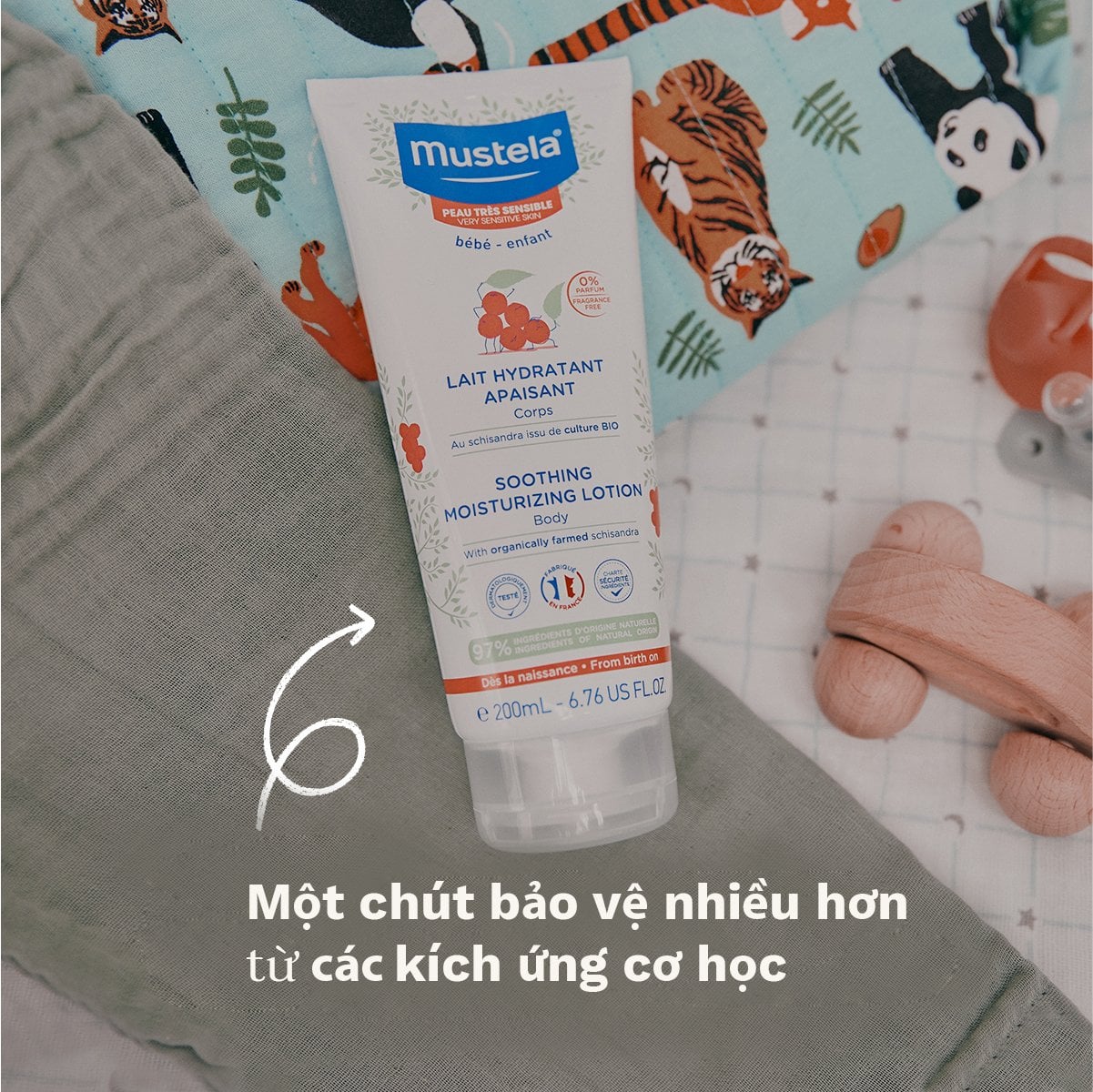 Sữa Dưỡng Ẩm Da Toàn Thân Dịu Nhẹ MUSTELA Cho Da Rất Nhạy Cảm Của Bé - 200ml