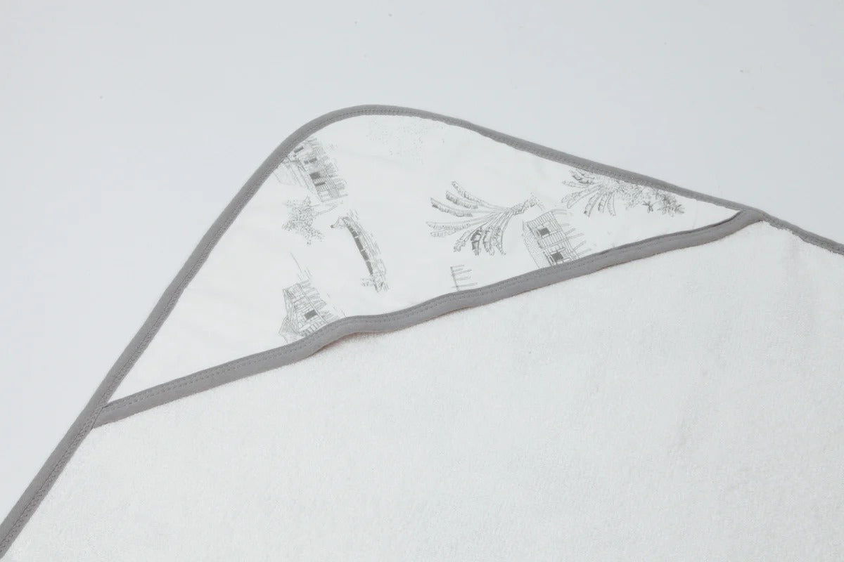 Khăn tắm có mũ sợi tre Little Rei