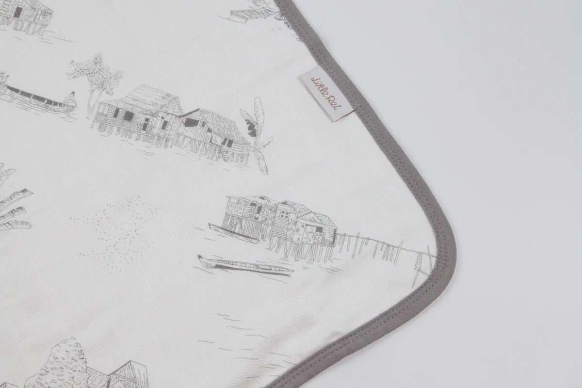 Khăn tắm có mũ sợi tre Little Rei