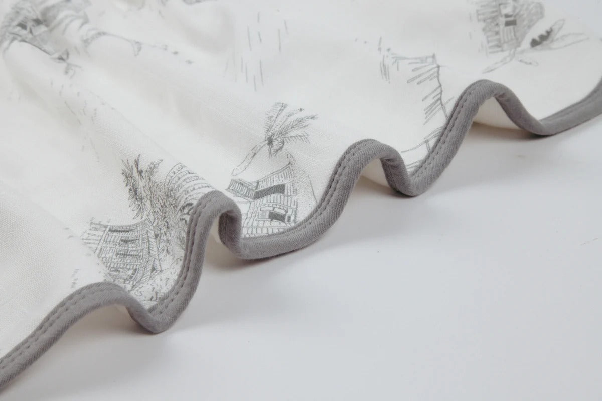 Khăn tắm có mũ sợi tre Little Rei