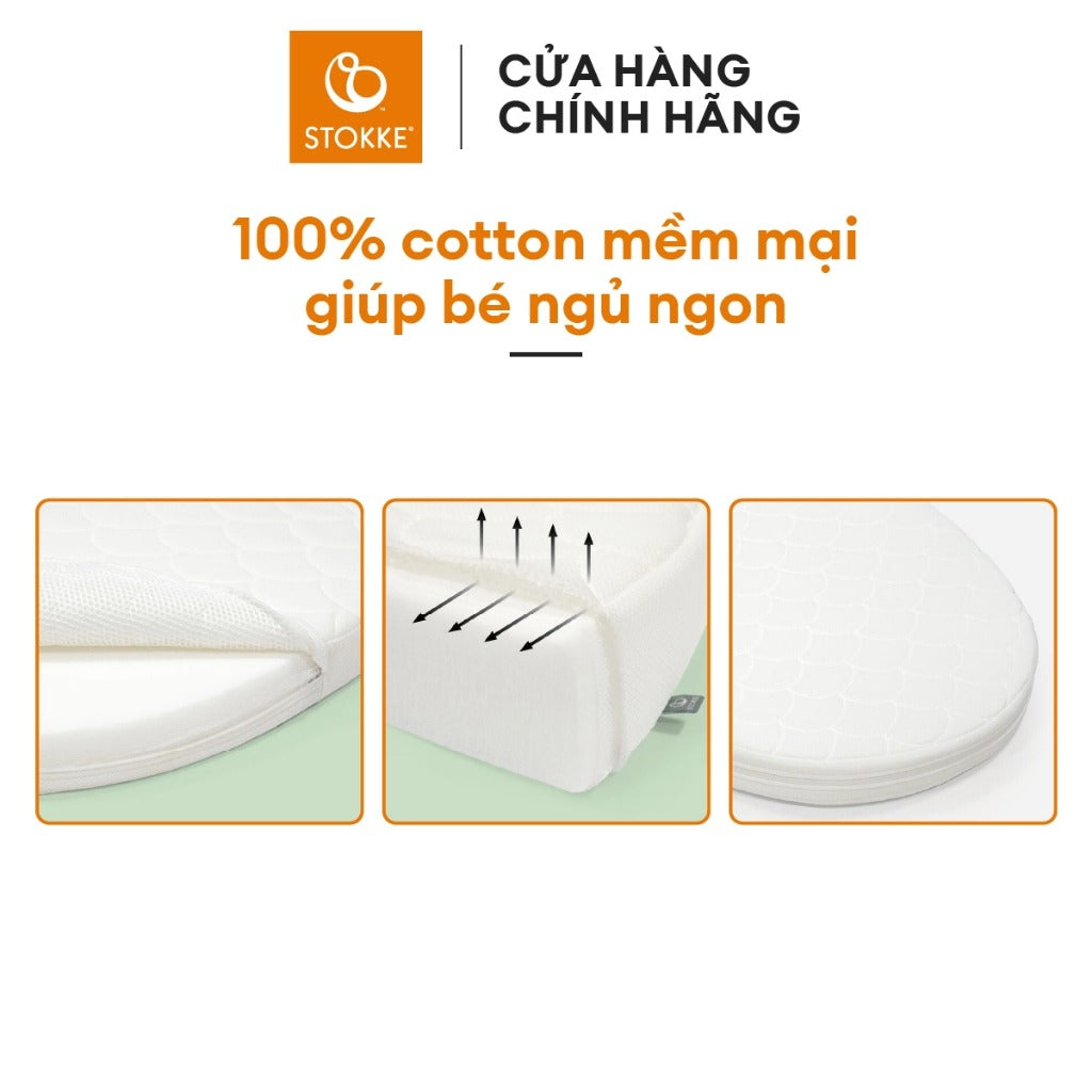 Ga Trải Nệm Cũi Stokke Sleepi V3 Mini - Mềm Mại, Thoáng Khí & An Toàn Cho Bé