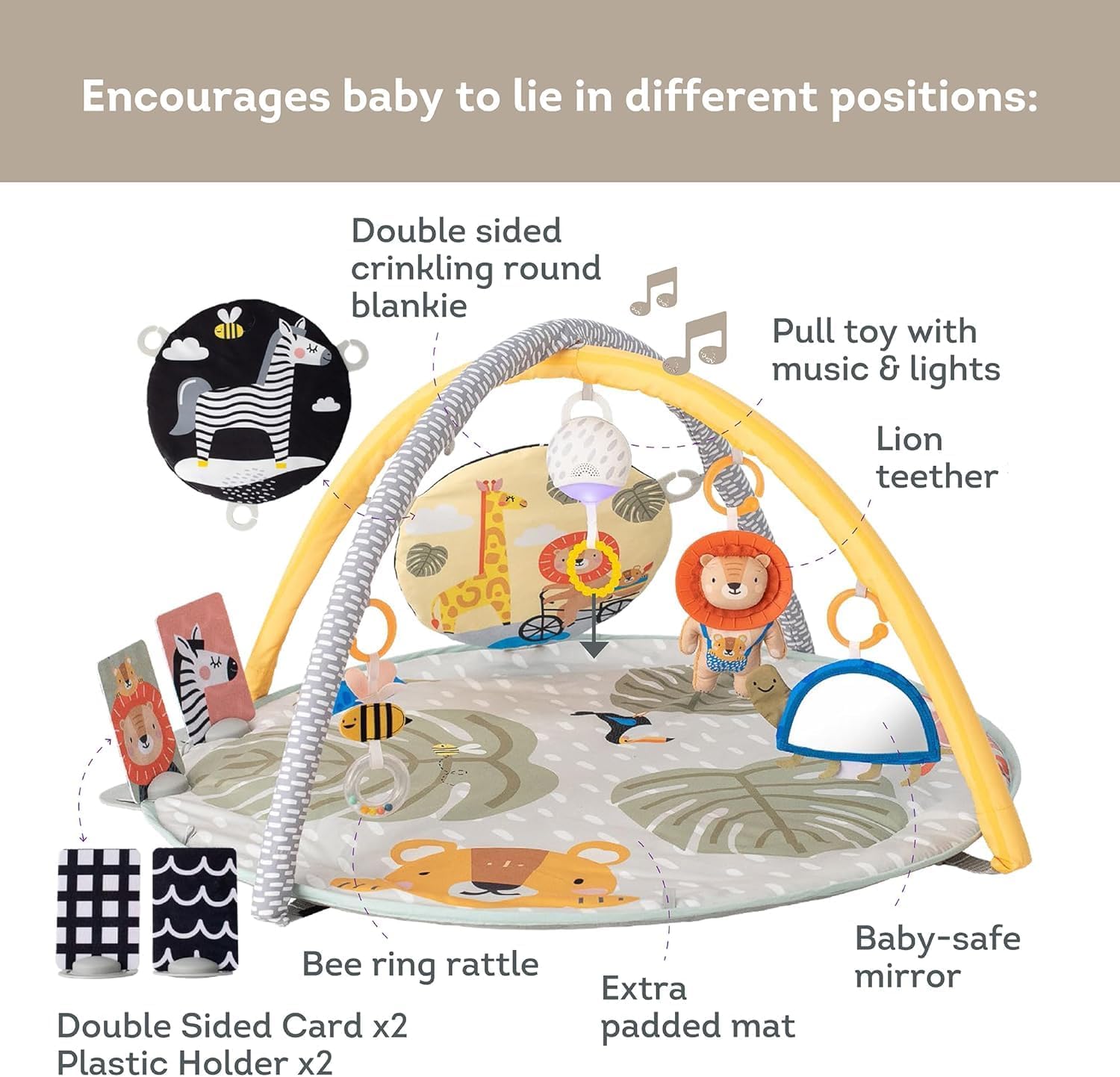 Thảm Chơi Vận Động 360 Độ TAF TOYS Savannah Khám Phá & Phát Triển Toàn Diện Cho Bé