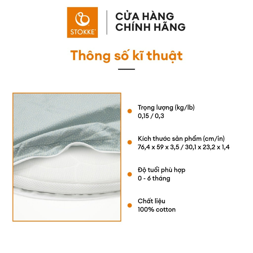 Ga Trải Nệm Cũi Stokke Sleepi V3 Mini - Mềm Mại, Thoáng Khí & An Toàn Cho Bé