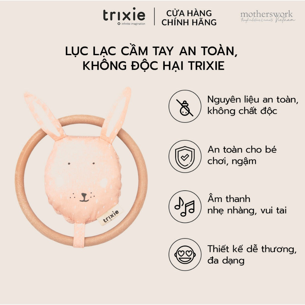 Lắc Tay Đồ Chơi Cho Bé TRIXIE TRX WRIST RATTLE Kích Thích Giác Quan Sơ Sinh An Toàn