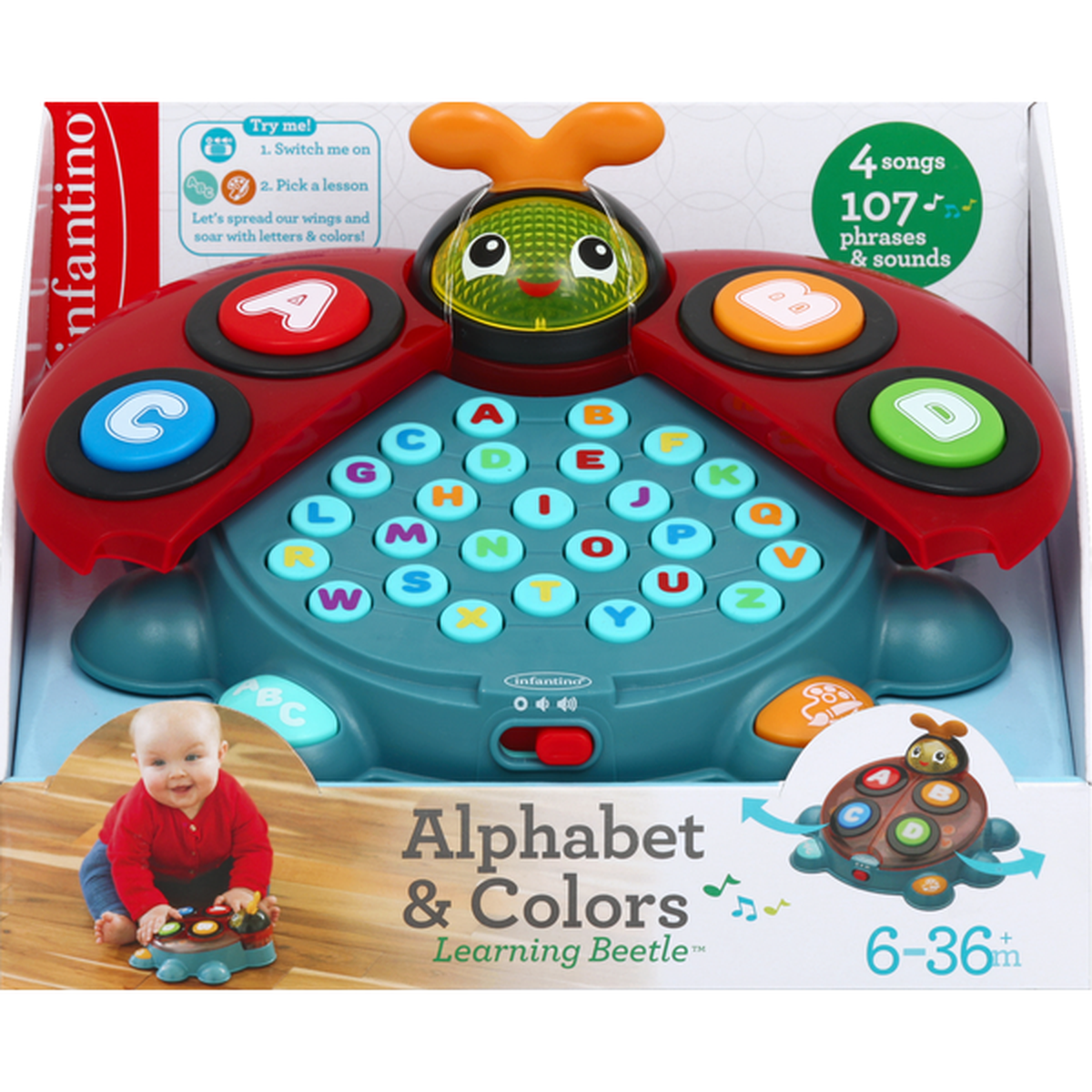 Đồ Chơi Giáo Dục Xe Bọ Cánh Cứng Alphabet &amp; Colors | Infantino&nbsp;